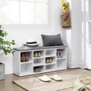 صورة كوبلا مقعد تخزين الأحذية - أبيض