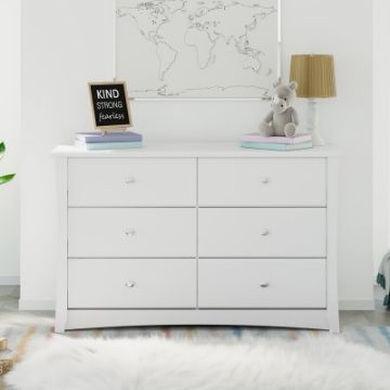 Crescent 6 Drawer Double Dresser Crescent 6 Drawer Double Dresser