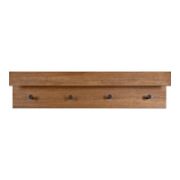 Creager Accent Wall Shelf Ledge with Hooks Natural Color