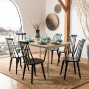 Biry Solid Wood Slat Back Arm Chair