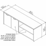 Picture of Lowarzo White and Wooden storage cabinet