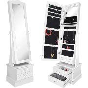 Picture of Rotana White Jewelry Armoire with Mirror