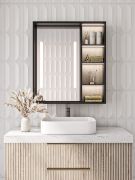 Picture of Cavena Led Mirror Cabinet With Shelves