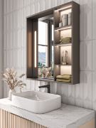 Picture of Cavena Led Mirror Cabinet With Shelves