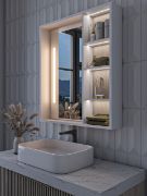 Picture of Cavena Led Mirror Cabinet With Shelves
