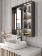 Picture of Cavena Led Mirror Cabinet With Shelves
