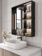 Picture of Cavena Led Mirror Cabinet With Shelves