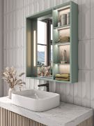 Picture of Cavena Led Mirror Cabinet With Shelves