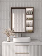 Picture of Cavena Led Mirror Cabinet With Shelves