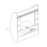 Picture of Cushing White Floating Desk