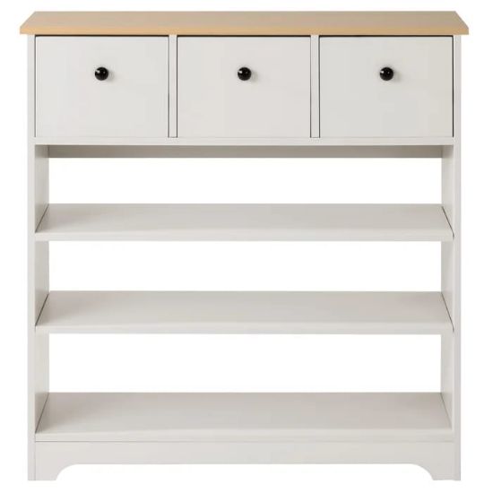 Picture of Snavy White 18 Pair Shoe Rack - 3 drawers