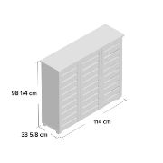 Picture of Swisst 15 Pair Shoe Storage Cabinet - 8 shelves