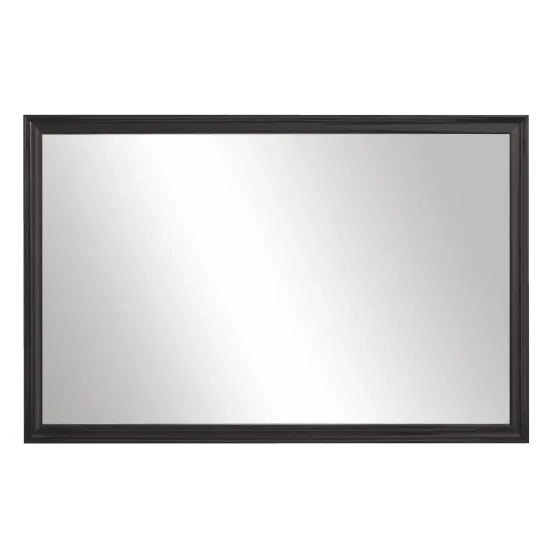 Geneva Black Framed Wall Mirror  Rectangular Vanity Mirror