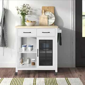 Plippi Wood Rolling Kitchen Cart Plippi Wood Rolling Kitchen Cart