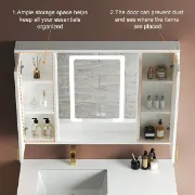 Picture of Helen lighted bathroom mirror with moving back storage