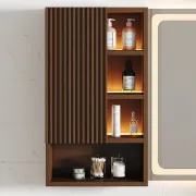 Picture of Julia lighted bathroom mirror with moving back storage