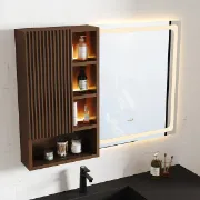Picture of Julia lighted bathroom mirror with moving back storage