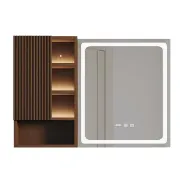 Picture of Julia lighted bathroom mirror with moving back storage