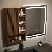 Picture of Julia lighted bathroom mirror with moving back storage