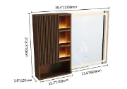 Picture of Julia lighted bathroom mirror with moving back storage