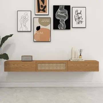 Show details for Ajari rattan and wood TV stand Picture of Ajari rattan and wood TV stand