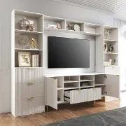صورة ترابيزة تليفزيون مع وحدة تخزين ماكرون