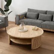 Picture of Krack Coffee table wood and rattan