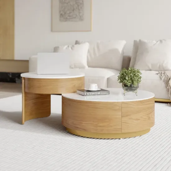 Picture of Doba coffee table natural wood with drawers