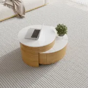 Picture of Doba coffee table natural wood with drawers