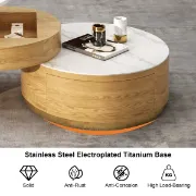 Picture of Doba coffee table natural wood with drawers