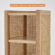 Picture of Klay Rattan Nightstand with natural wood