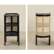 Picture of Klay Rattan Nightstand with natural wood