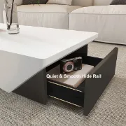 Picture of Divvia coffee table with drawer storage in black