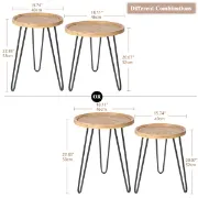 Picture of Harv Modern Natural wood Side table - Set of 2