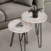 Picture of Harv Modern Natural wood Side table - Set of 2