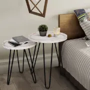 Picture of Harv Modern Natural wood Side table - Set of 2