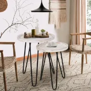 Picture of Harv Modern Natural wood Side table - Set of 2