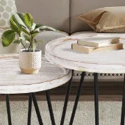 Picture of Harv Modern Natural wood Side table - Set of 2