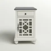 Picture of Ahmara Side table natural wood with storage