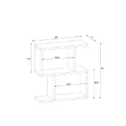 صورة طاولة جانبية خشب طبيعي كايلي - 4 أرفف
