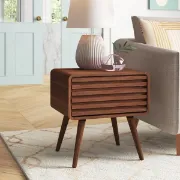 Picture of Birilian Natural Wood Side table - One drawer
