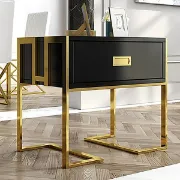 Picture of Jocise Modern White Side Table - One drawer