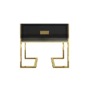 Picture of Jocise Modern White Side Table - One drawer