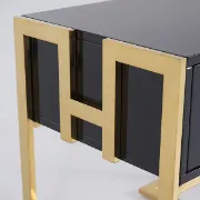 Picture of Jocise Modern White Side Table - One drawer