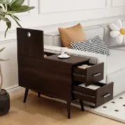 Picture of Monumo Natural Wood Side table  - 2 drawers