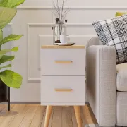Picture of Monumo Natural Wood Side table  - 2 drawers