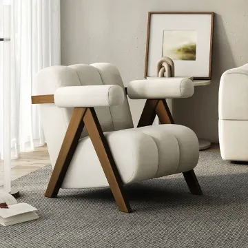 Show details for Sovana Cozy Armchair – Cylindrical Design with Wooden Legs Picture of Sovana Cozy Armchair – Cylindrical Design with Wooden Legs