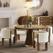 Picture of Bergument Modern natural wood Arm chair