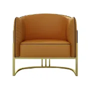 Picture of Metal chair leather - LAROCHE