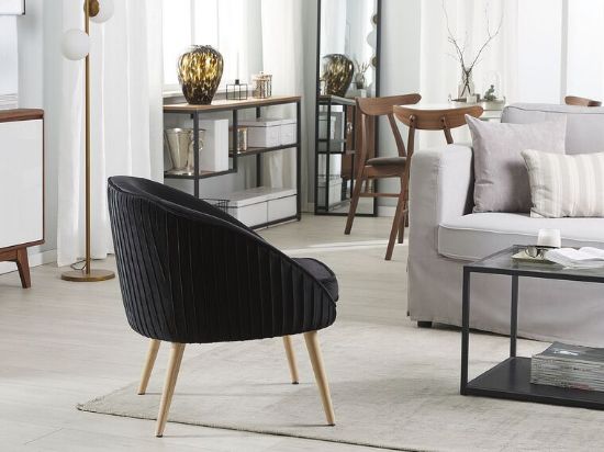 Picture of Divano Upholstered Natural wood chair